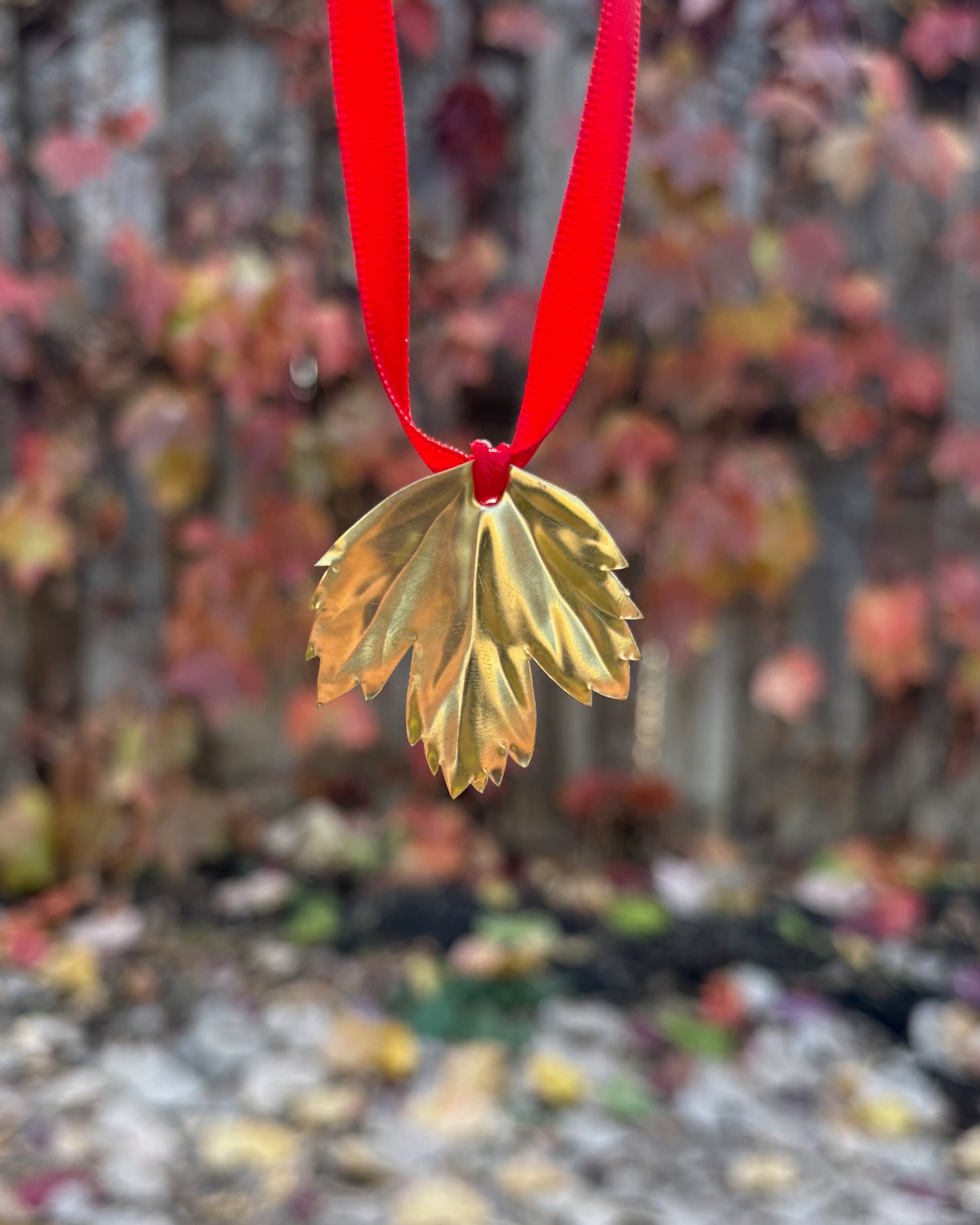 Brass botanical ornament