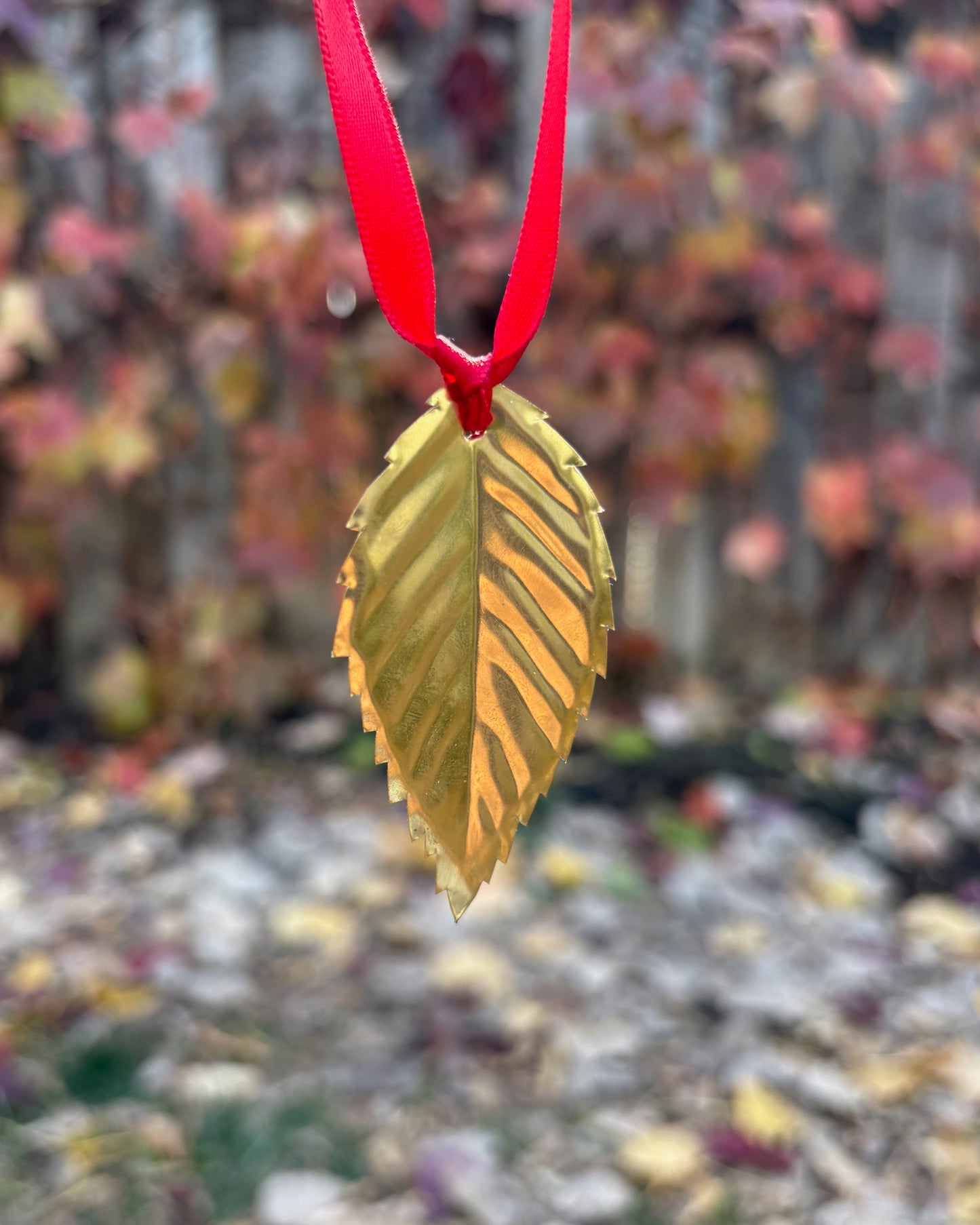 Brass botanical ornament