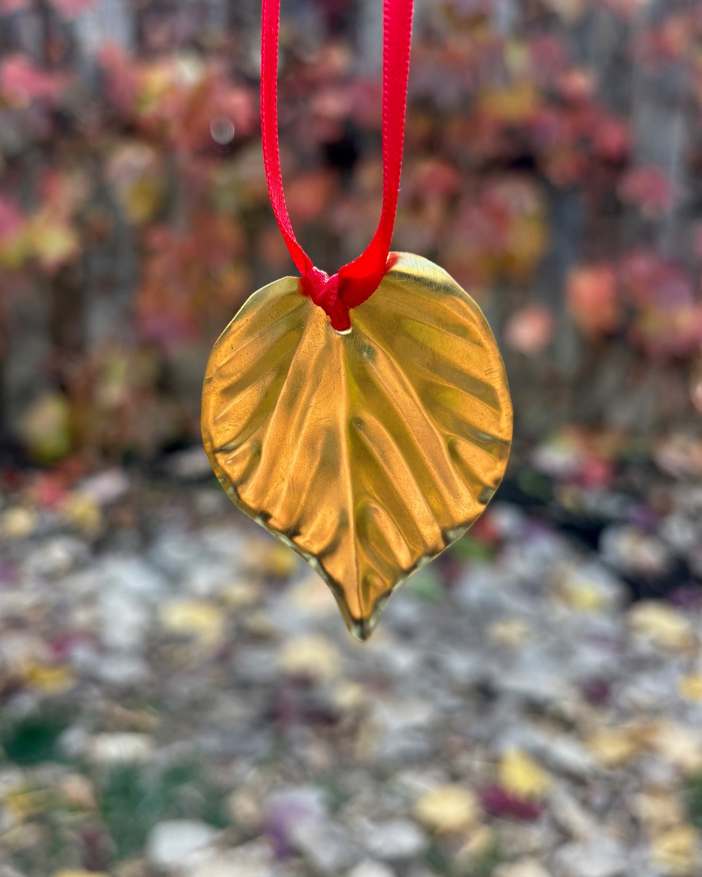 Brass botanical ornament