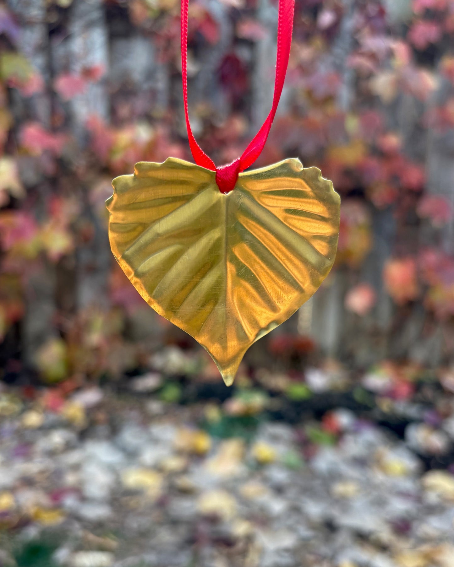 Brass botanical ornament