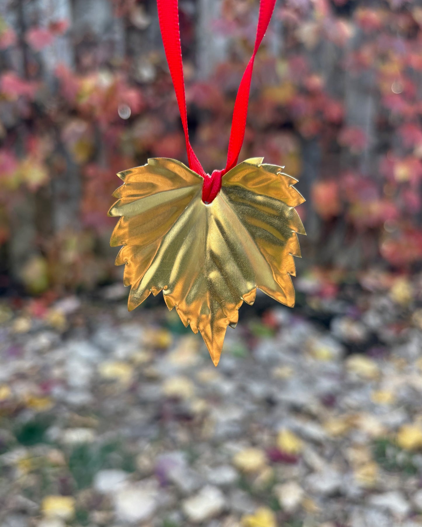 Brass botanical ornament