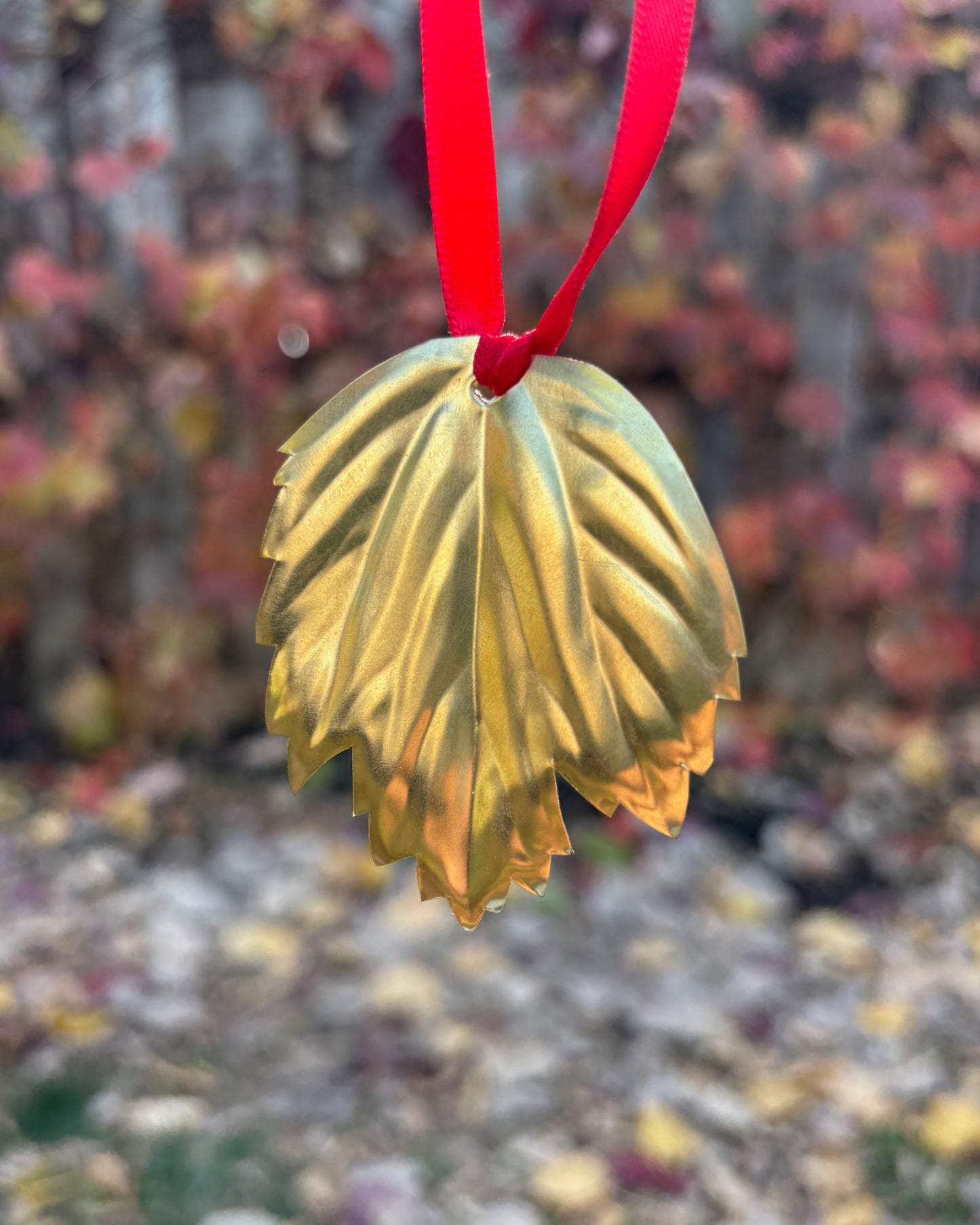 Brass botanical ornament