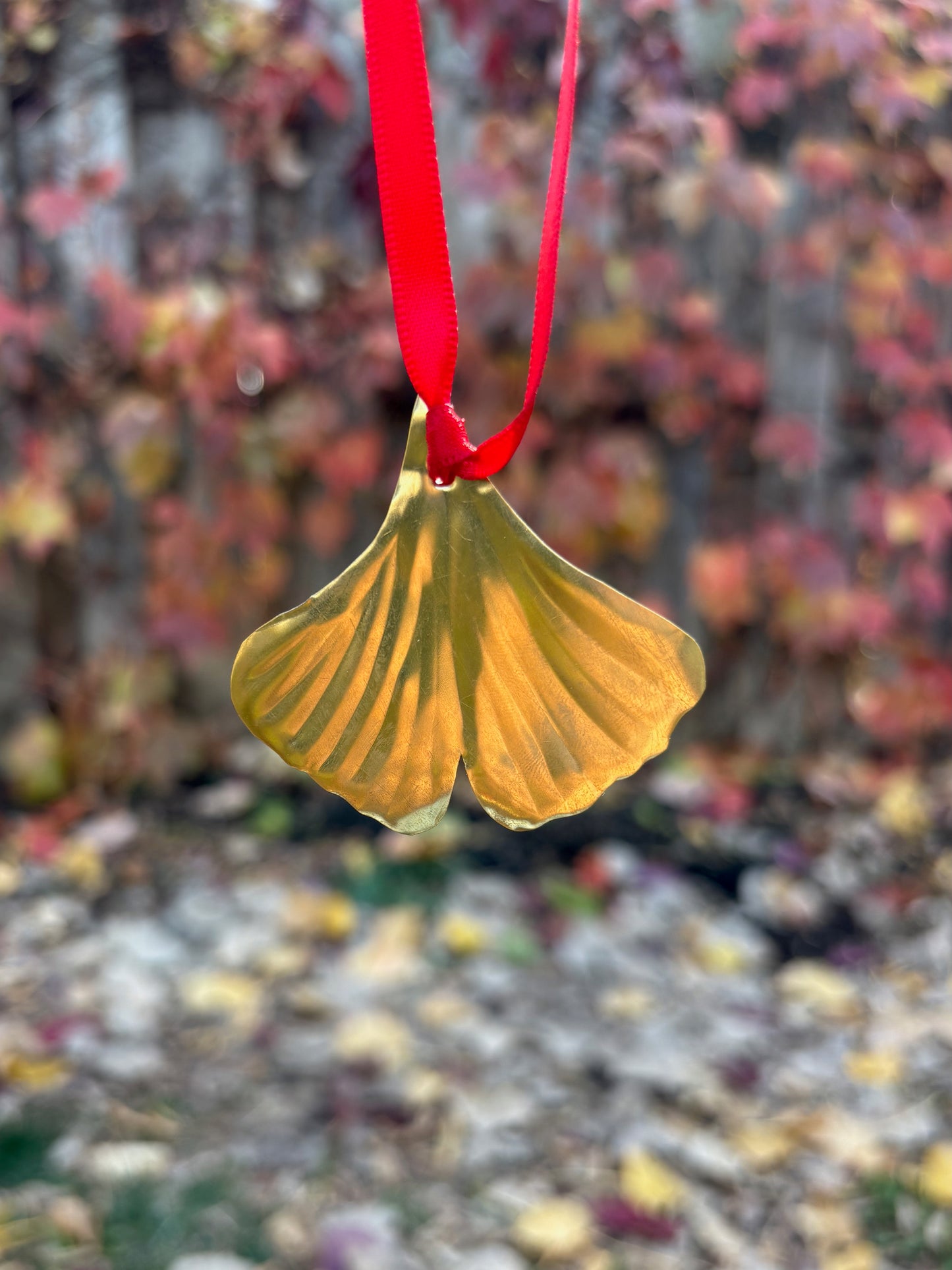 Brass botanical ornament